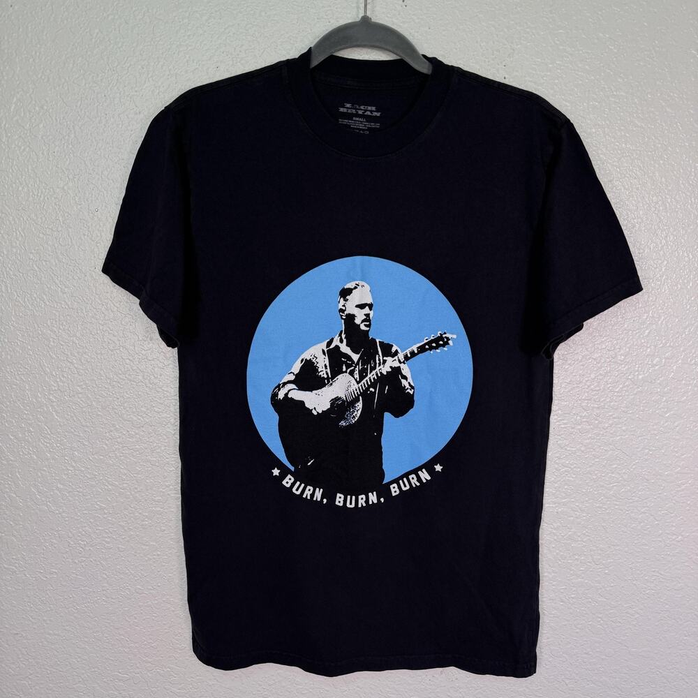 Zach Bryan Shirt Mens Small Burn Burn Burn Tour 2023 Graphic Concert Tee Black